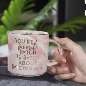 You're My Favorite - Cute Pink Marble Mug, 11.5oz Coffee Cup/Mug